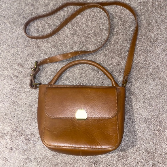 Madewell Handbags - Madewell Mini Abroad Bag Leather Brown